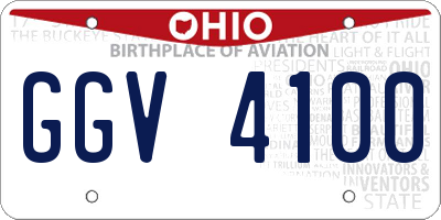 OH license plate GGV4100