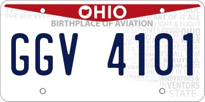OH license plate GGV4101