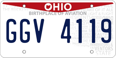 OH license plate GGV4119