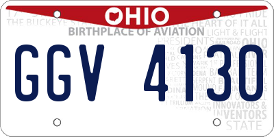 OH license plate GGV4130