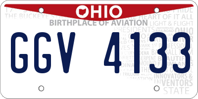 OH license plate GGV4133