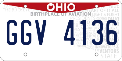OH license plate GGV4136