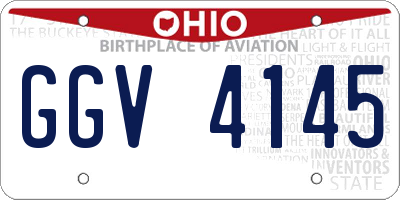OH license plate GGV4145