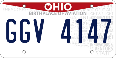 OH license plate GGV4147