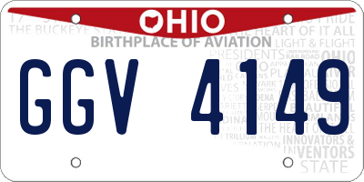 OH license plate GGV4149