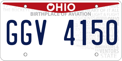 OH license plate GGV4150
