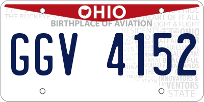 OH license plate GGV4152
