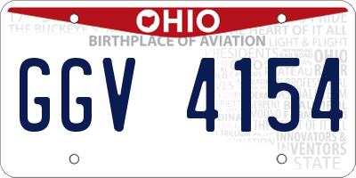 OH license plate GGV4154