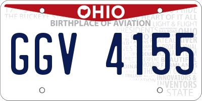 OH license plate GGV4155