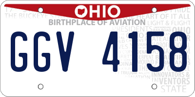 OH license plate GGV4158