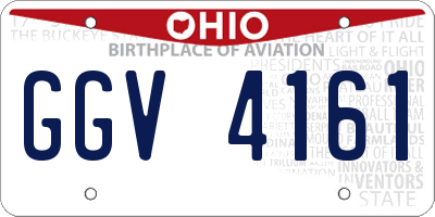 OH license plate GGV4161