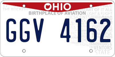 OH license plate GGV4162