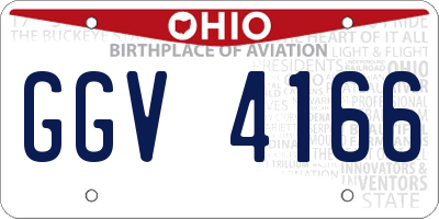 OH license plate GGV4166