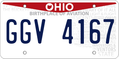 OH license plate GGV4167