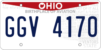 OH license plate GGV4170