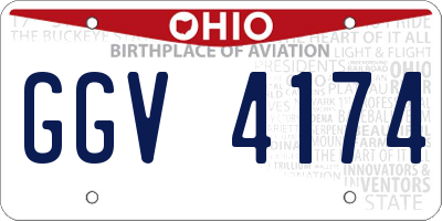 OH license plate GGV4174