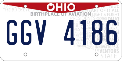 OH license plate GGV4186