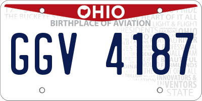 OH license plate GGV4187