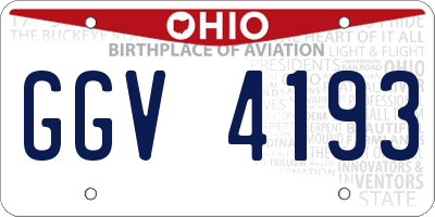 OH license plate GGV4193