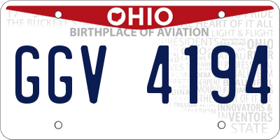 OH license plate GGV4194