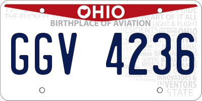 OH license plate GGV4236