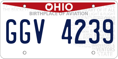 OH license plate GGV4239