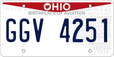 OH license plate GGV4251