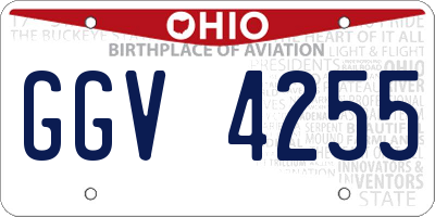 OH license plate GGV4255