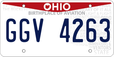 OH license plate GGV4263