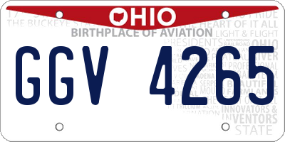 OH license plate GGV4265