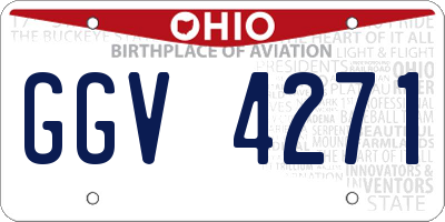 OH license plate GGV4271