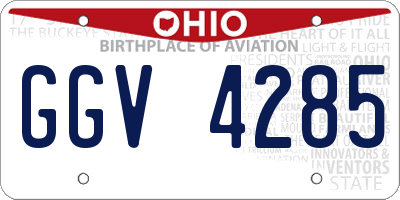 OH license plate GGV4285