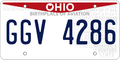 OH license plate GGV4286