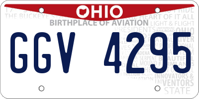 OH license plate GGV4295