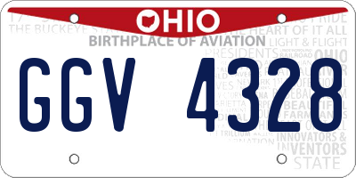 OH license plate GGV4328