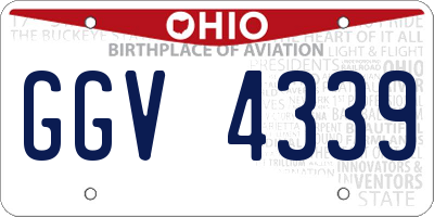 OH license plate GGV4339
