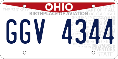 OH license plate GGV4344