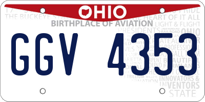OH license plate GGV4353