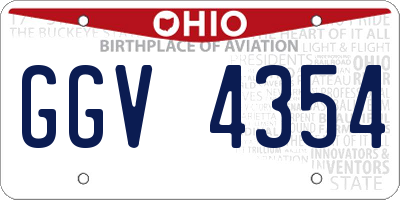 OH license plate GGV4354