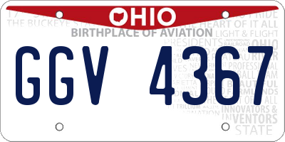 OH license plate GGV4367