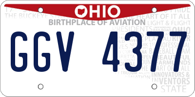 OH license plate GGV4377