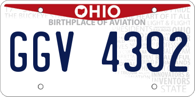OH license plate GGV4392