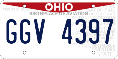 OH license plate GGV4397