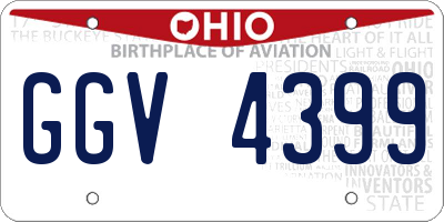 OH license plate GGV4399