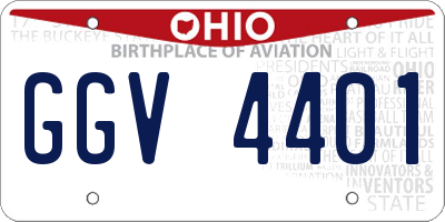 OH license plate GGV4401