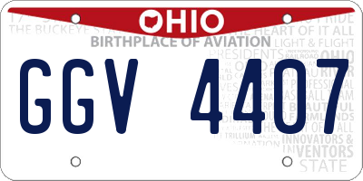 OH license plate GGV4407
