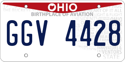OH license plate GGV4428