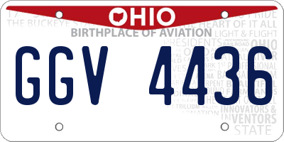 OH license plate GGV4436