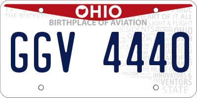 OH license plate GGV4440