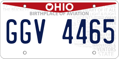 OH license plate GGV4465